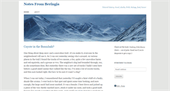 Desktop Screenshot of notesfromberingia.com